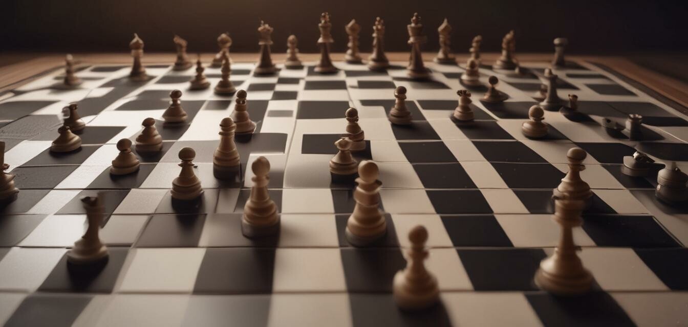 Chess pieces development in the opening