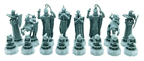 Intricately designed fantasy chess pieces