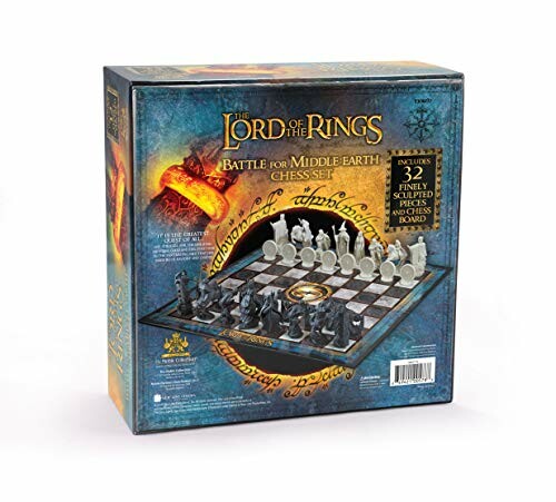 Lord of the Rings themed chess set box.